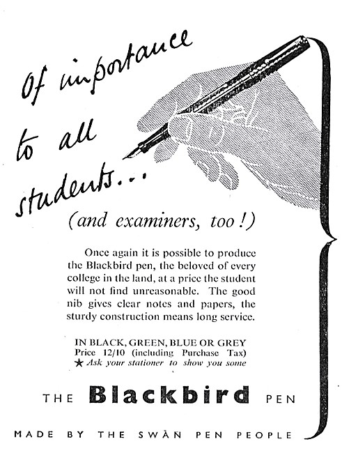 Swan Pens - Blackbird Fountain Pen                               