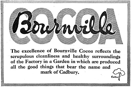 Cadburys Bournville Cocoa Advert 1913                            