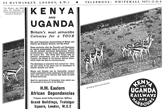 Visit Kenya & Uganda Tourism 1934                                