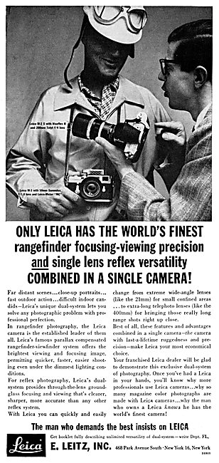 Leica SLR Cameras 1961 Advert                                    