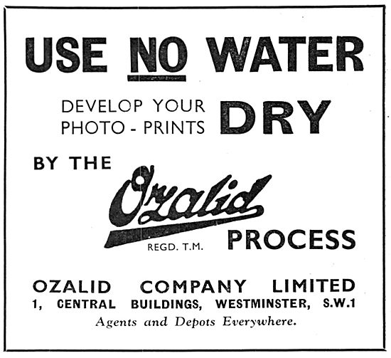 Ozalid Photgraphic Print Development Process 1934                