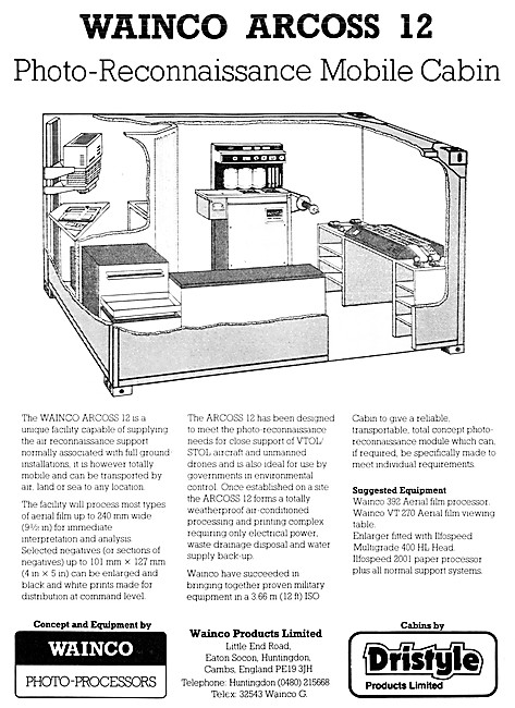 Wainco ARCOSS 12 Photo-Reconnaissance Mobile Cabin               