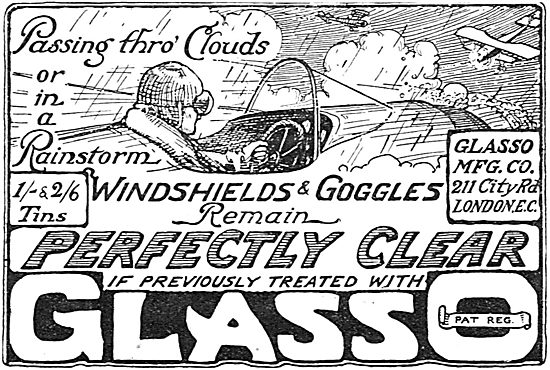 Windshields & Googles Treated With Glasso Remain Clear In Rain.  