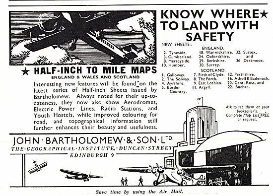 Bartholomews Air Maps & Charts                                   