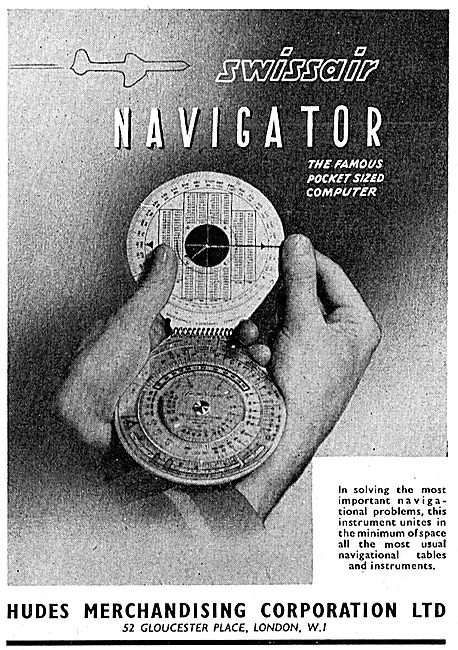 Hudes Merchandising - Swissair Navigator Circular Slide Rule     