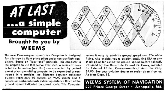 Weems System Of Navigation - Cosey-Myers Speed-Time Calculator   