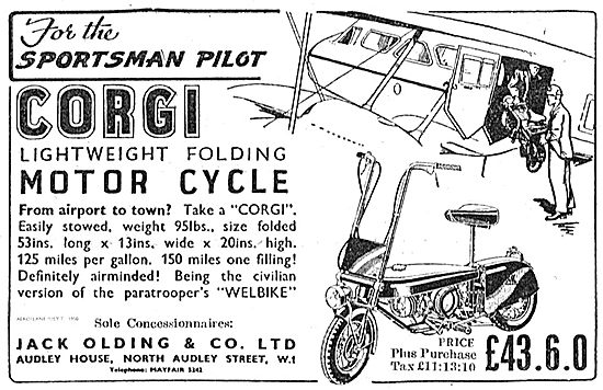 Jack Olding. Corgi Lightweight Folding Motor Cycle               