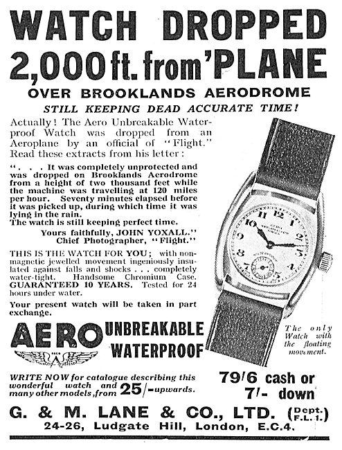 Aero Unbreakable watch G&M Lane                                  