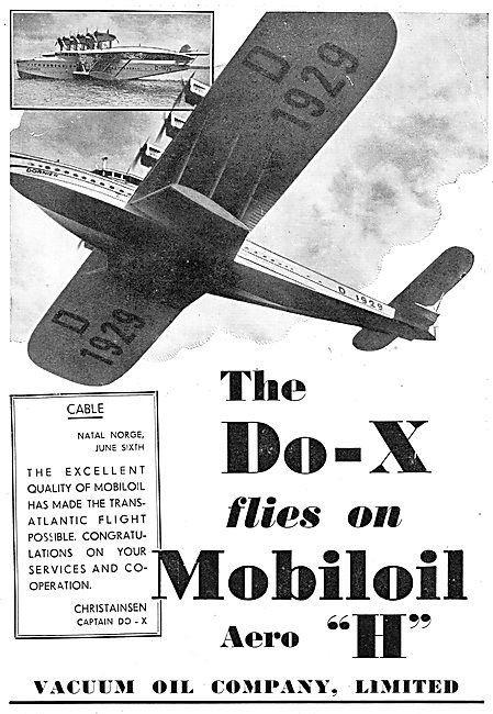 Mobiloil 'Aero H' - Dornier Do-X                                 