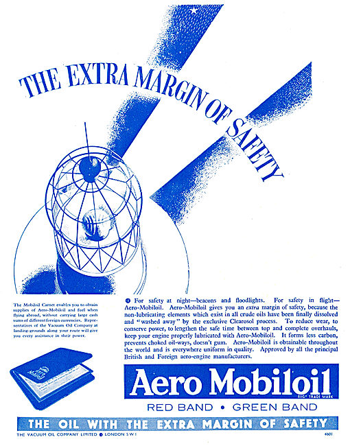 Aero Mobiloil For Aircraft: Red Band - Green Band                
