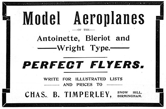 Chas. B.Timperley. Snow Hill. - Aircraft Models                  