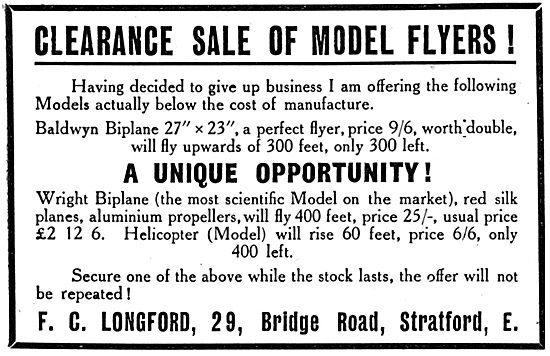 F.C.Longford. Model Aircraft, Supplies & Accessories             