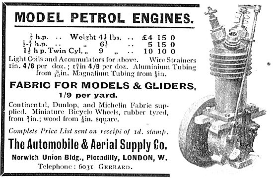 The Automobile & Aerial Supply Co - Model Petrol Engines         