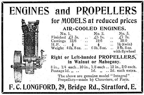 F.C.Longford. Model Aircraft Engines & Propellers                