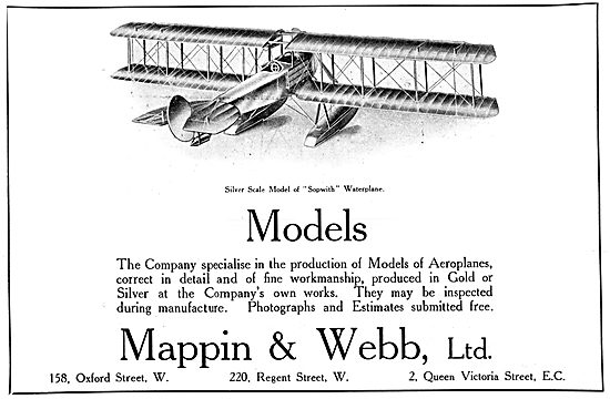 Mappin & Webb Model Aeroplanes In Gold & Silver - Sopwith        