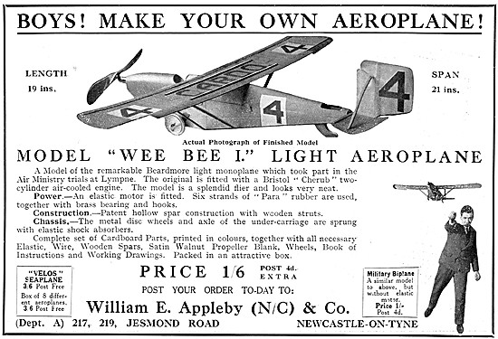 Willaim E.Appleby Model Aircraft - Beardmore Wee Bee             