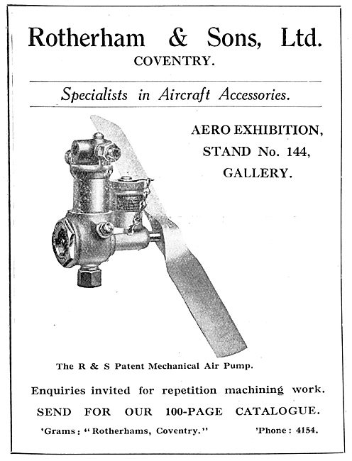 Rotherham & Sons Model Aircraft Accessories                      