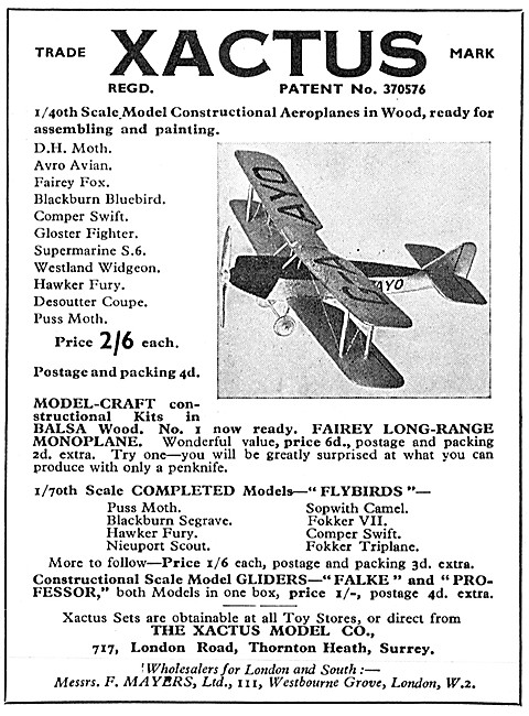 The Xactus Model Co. Thornton Heath, Surrey                      