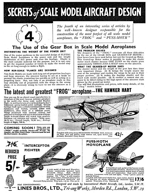 Frog Model Aircraft - Lines Brothers                             