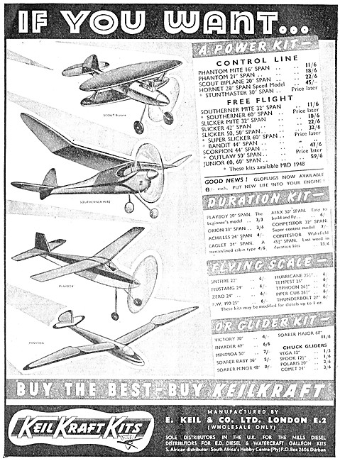 Keil Kraft Model Aircraft Kits                                   