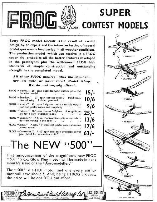 FROG Model Aircraft & Accessories                                