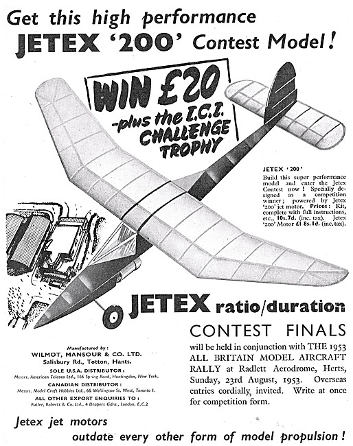 Jetex Model Aircraft Engines - Jetex Model Aircraft Kits         