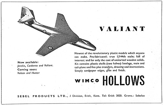 Sebel Wimco Hollows Model Aircraft                               