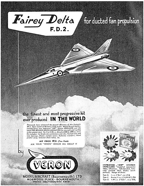 Veron Fairey Delta F.D.2 Model Aircraft                          