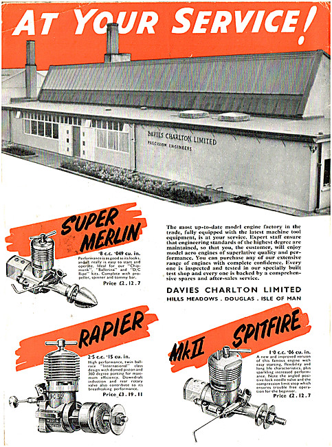 Davies Charlton Precision Engineers. Model Aircraft Engines      