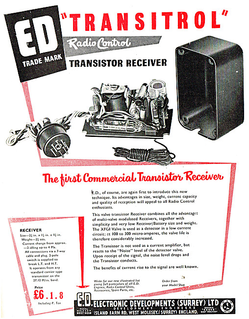 E.D. Model Aircraft Engines                                      