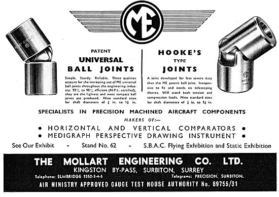 Mollart Universal Ball Joints - Hookes Type Joints               