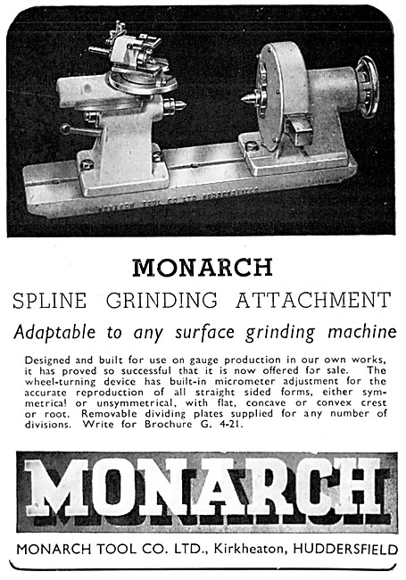 Monarch Tool Company Monarch Spline Grinding Attachment          