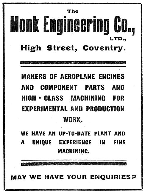 Monk Engineering - Manufacturers Of Aviation Engines & Components