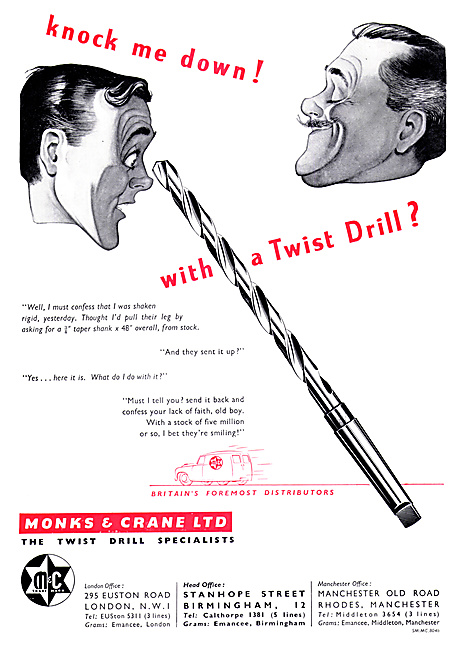 Monks & Crane Twist Drills                                       