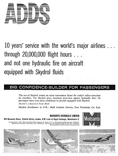 Monsanto Skydrol Hydraulic Fluids For Aircraft                   