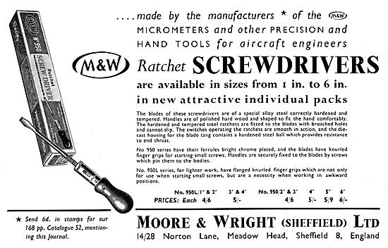 Moore & Wright Ratchet Screwdrivers & Micrometers                