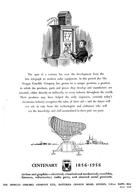 Morgan Crucible. Carbon, Electrical, Radio, Furnaces & Sintered  