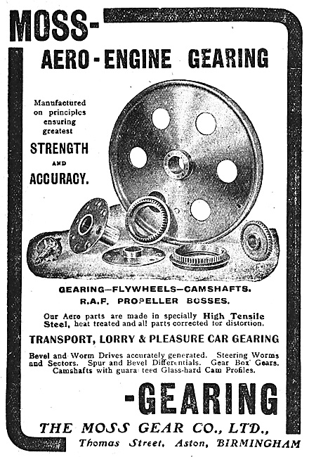 Moss Aero Engine Gears - Aston Birmingham                        