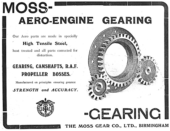 Moss Aero Engine Gearing - Aston Birmingham                      