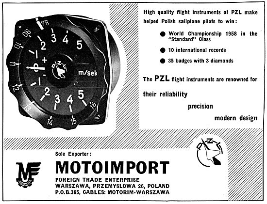 Motoimport PZL Flight Instruments - Variometer                   