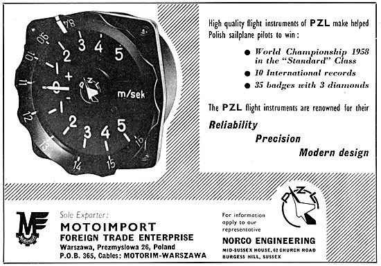 Motoimport - PZL Sailplanes & Flight Instruments                 