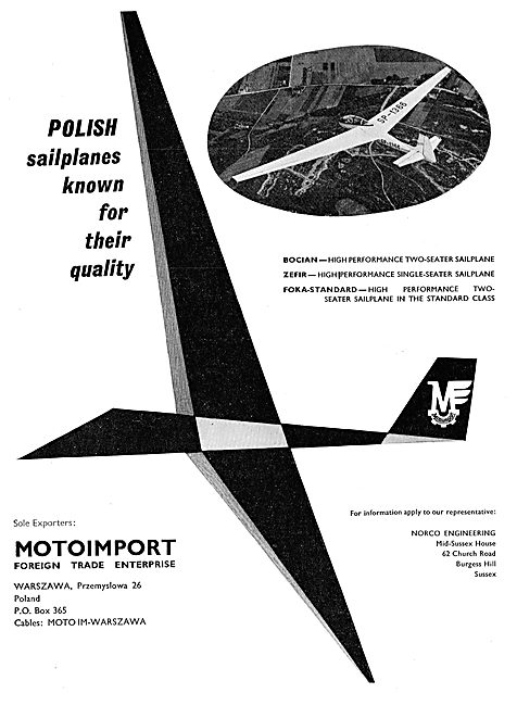 Motoimport - ZEFIR & FOK A-Standard Sailplanes: Norco            