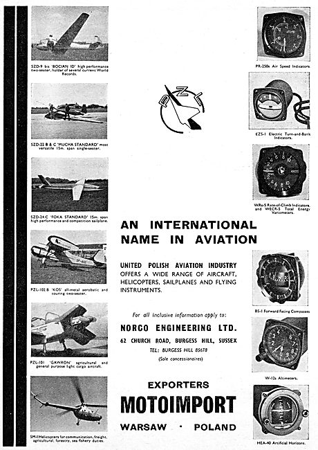 Motoimport Sailplanes & Aircraft 1952                            