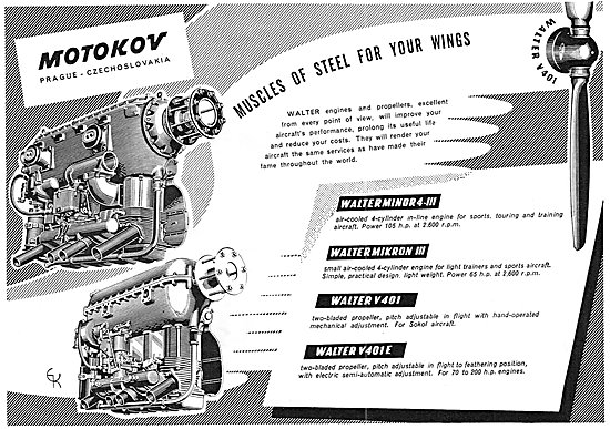 Motokov Walter Aero Engines. Walter Minor - Walter Mikron        