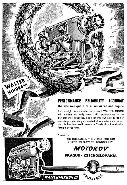 Motokov - Walter Minor Aero Engines                              