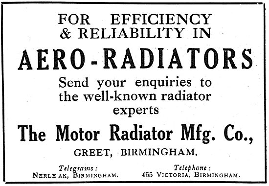 Motor Radiator Mfg Co Efficient Aero Engine Radiators            