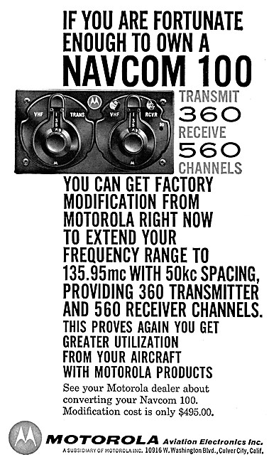 Motorola Avionics - Motorola NAVCOM 100                          