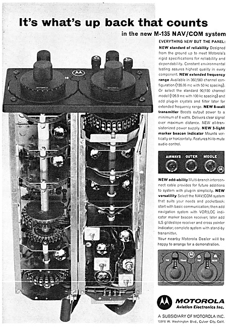 Motorola Avionics - Motorola M-135 Nav/Com                       