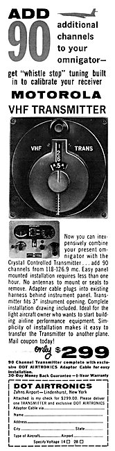 Motorola 90 Channel NAV/COM 1962                                 