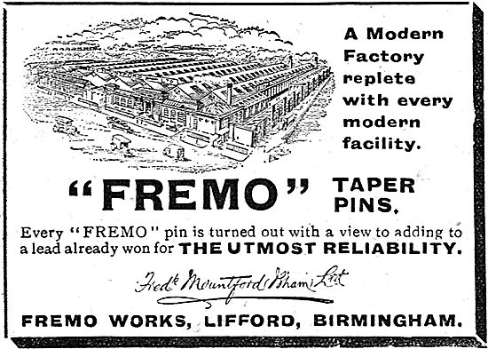 Fredk Mountford Fremo Taper Pins. Fremo Works, Lifford Bham      